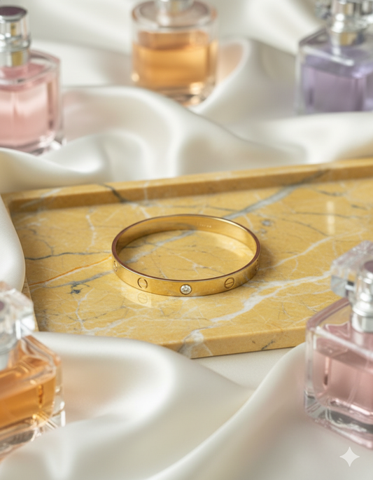 Prera High Quality Stainless Steel Cubic Zirconia | Full Stone Gold Bangle Bracelet For Women Gifts Valentine's Day Bracelet