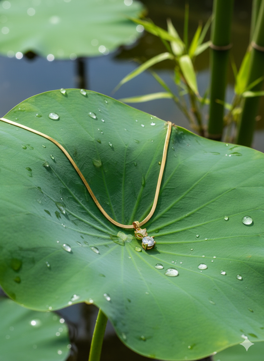 Golden Plain Kitten Chain