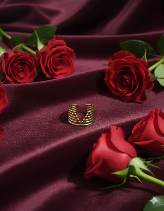 Golden Stainless Steel Ring