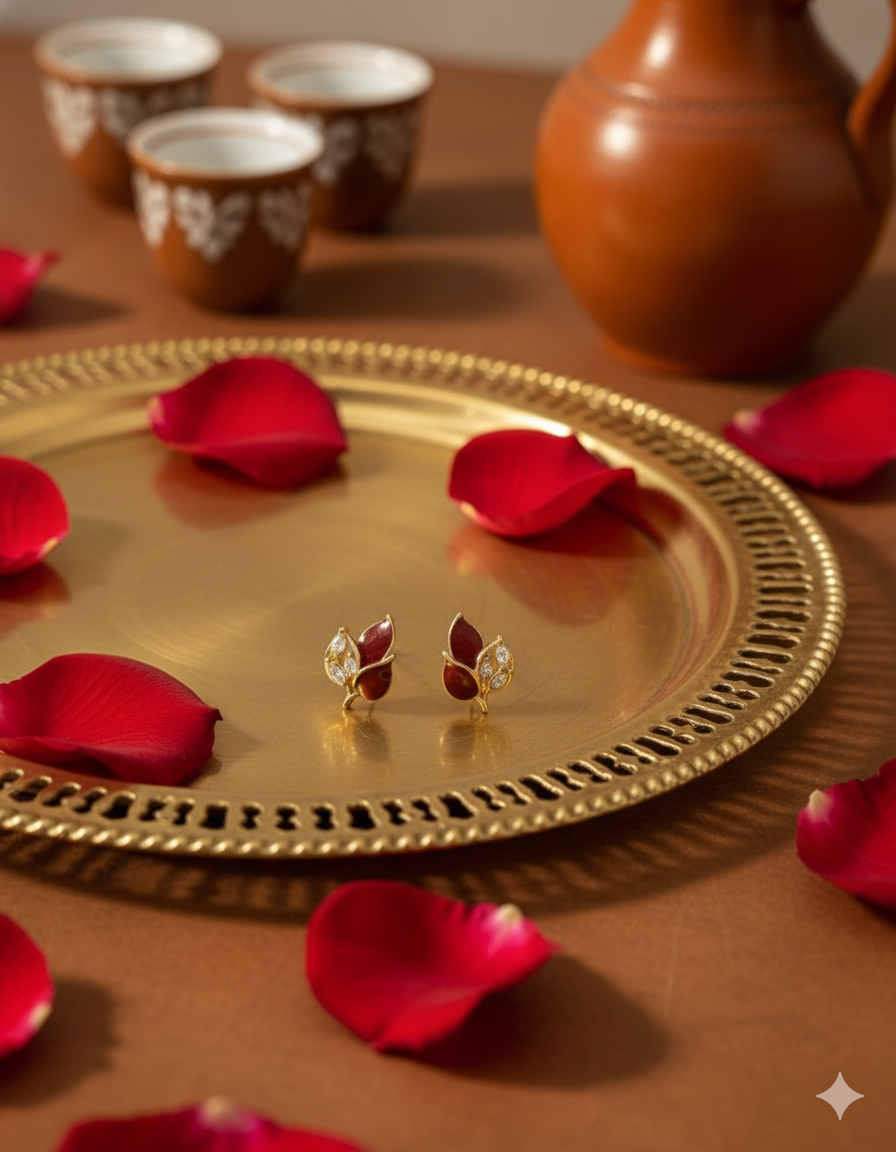 Blush Petal Studs Earring