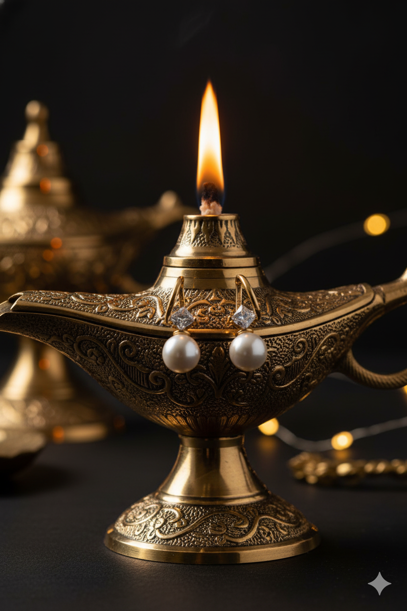 Golden Pearl Earring