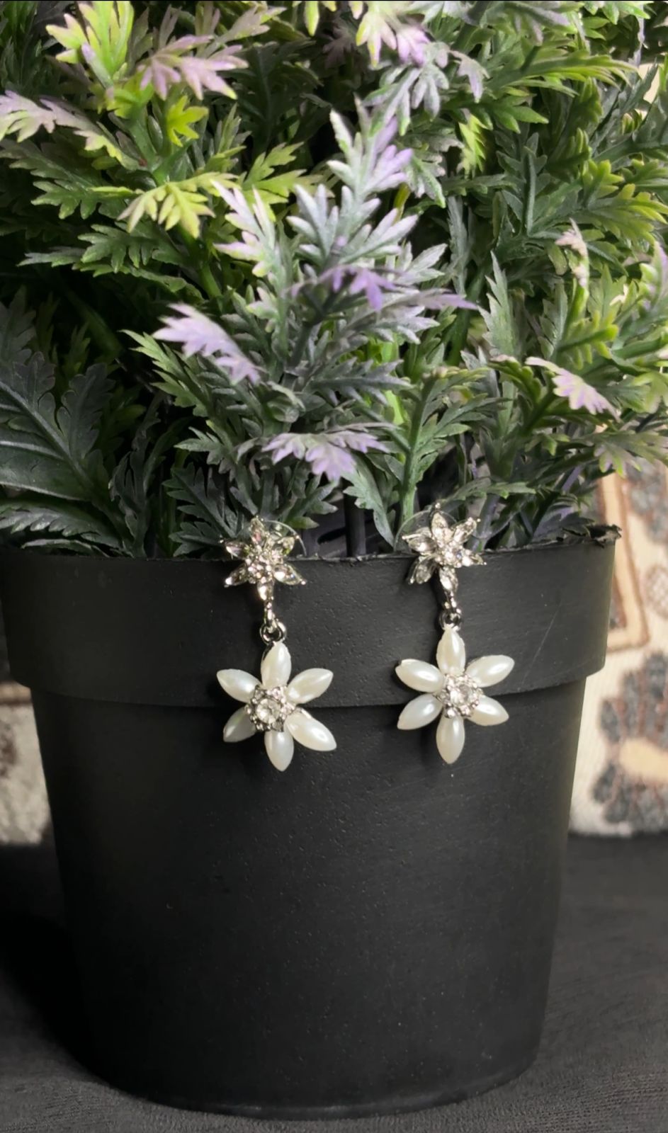 Diamond Pearl Earring