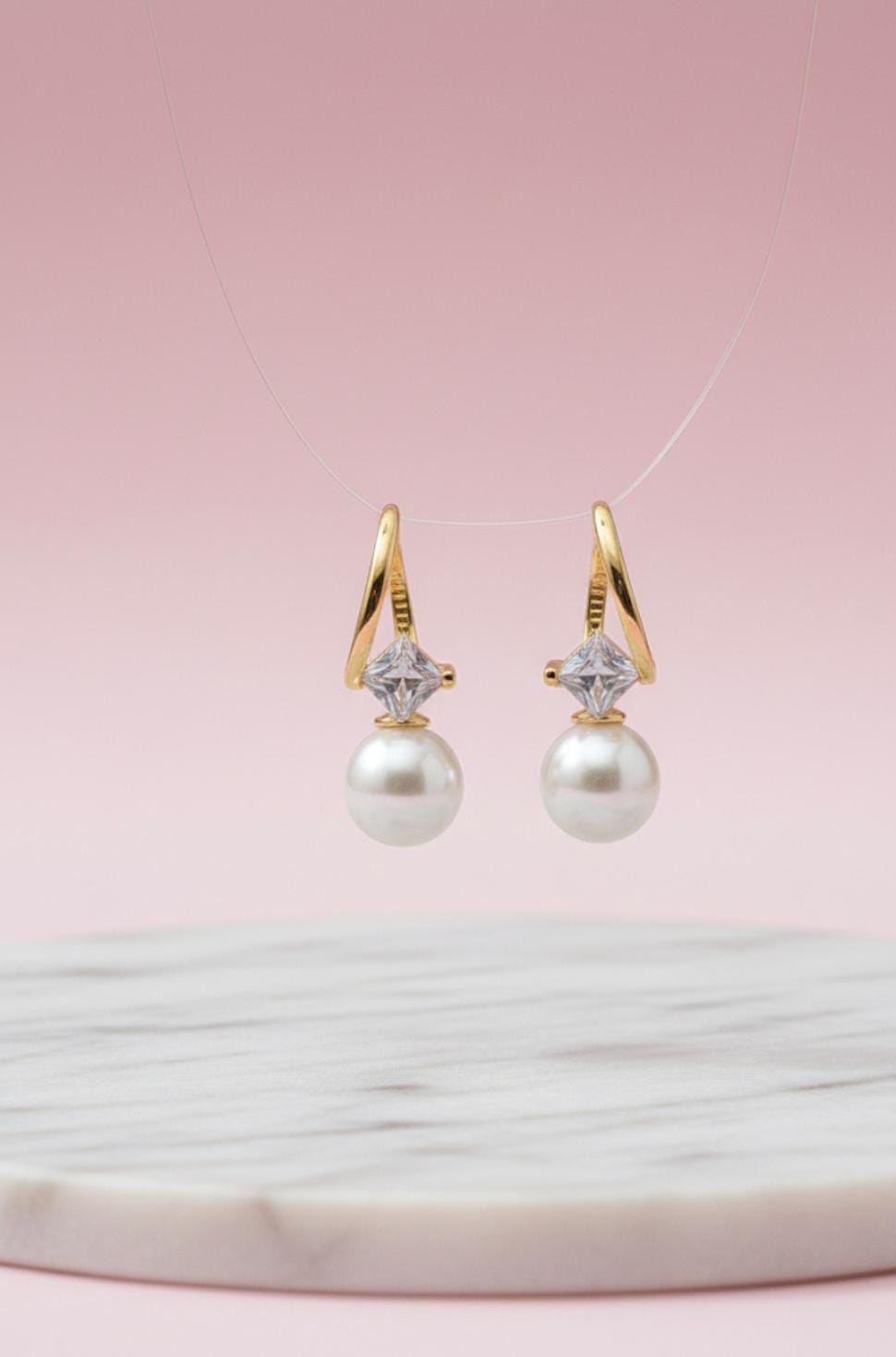 Golden Pearl Earring