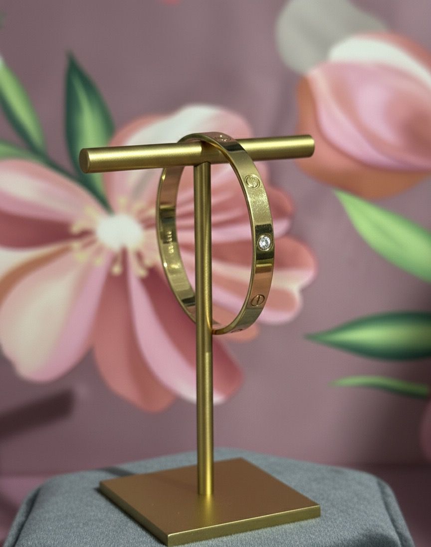 Prera High Quality Stainless Steel Cubic Zirconia | Full Stone Gold Bangle Bracelet For Women Gifts Valentine's Day Bracelet