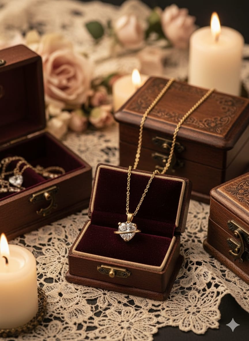 Golden Heart Shape Chain