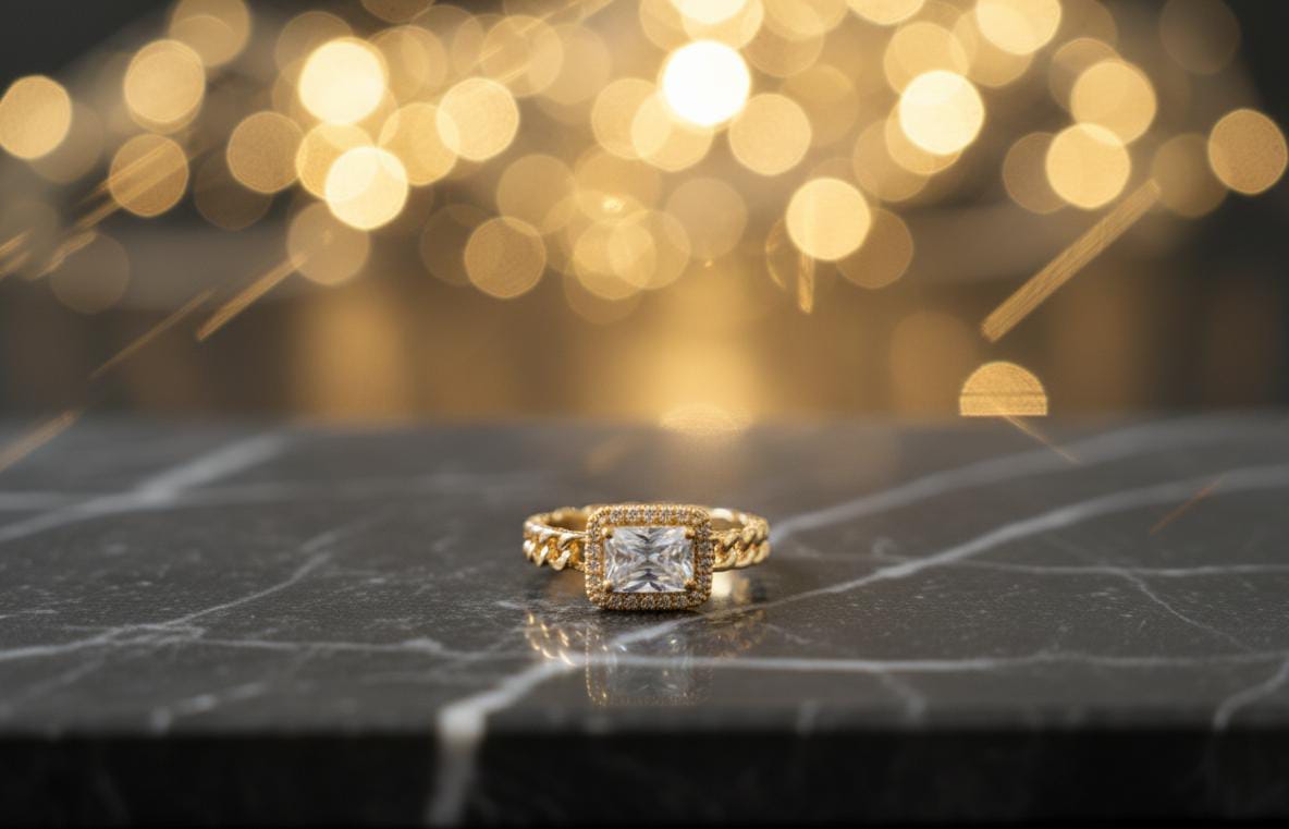 Golden Diamond Ring