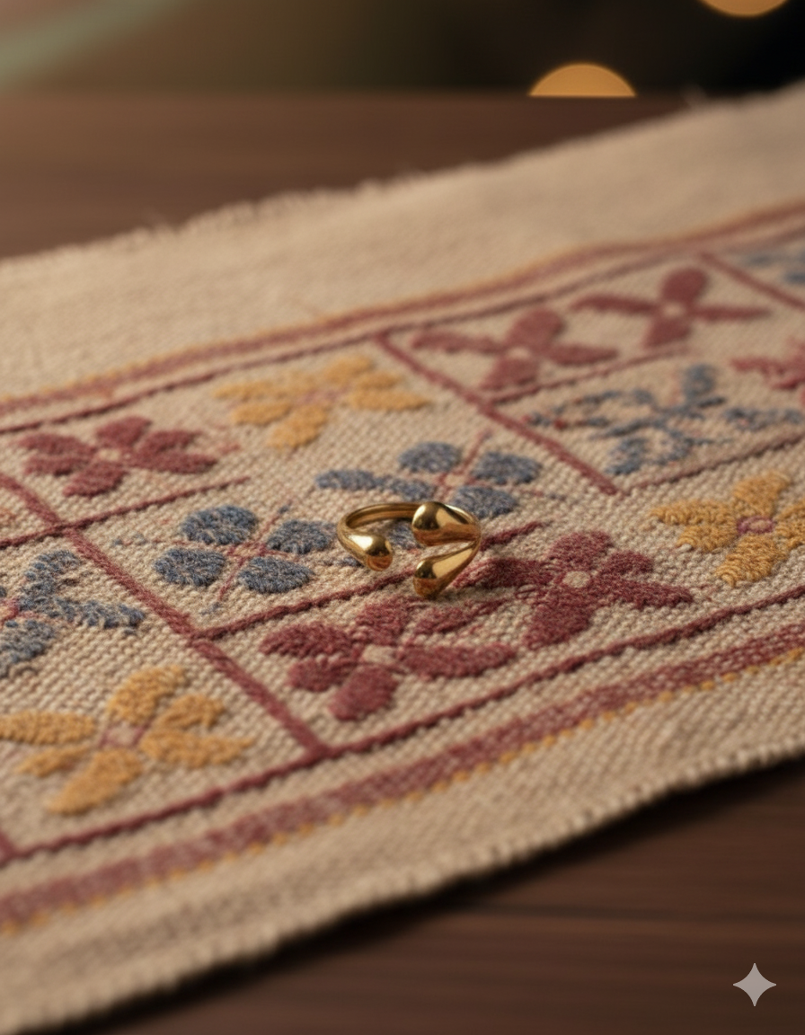 Golden Stainless Steel Ring