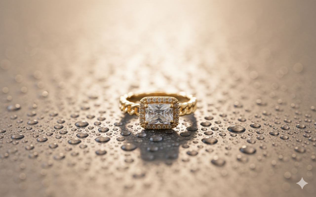 Golden Diamond Ring