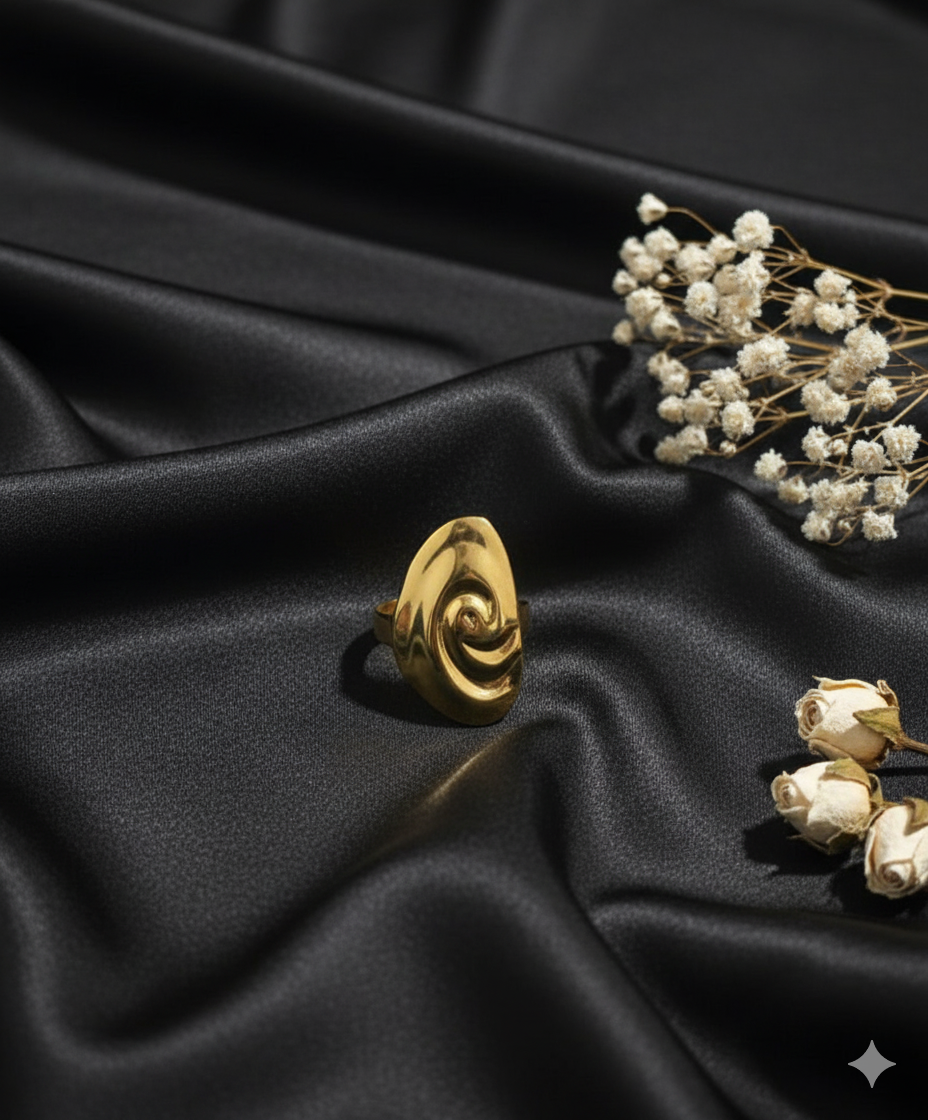 Golden Stainless Steel Ring