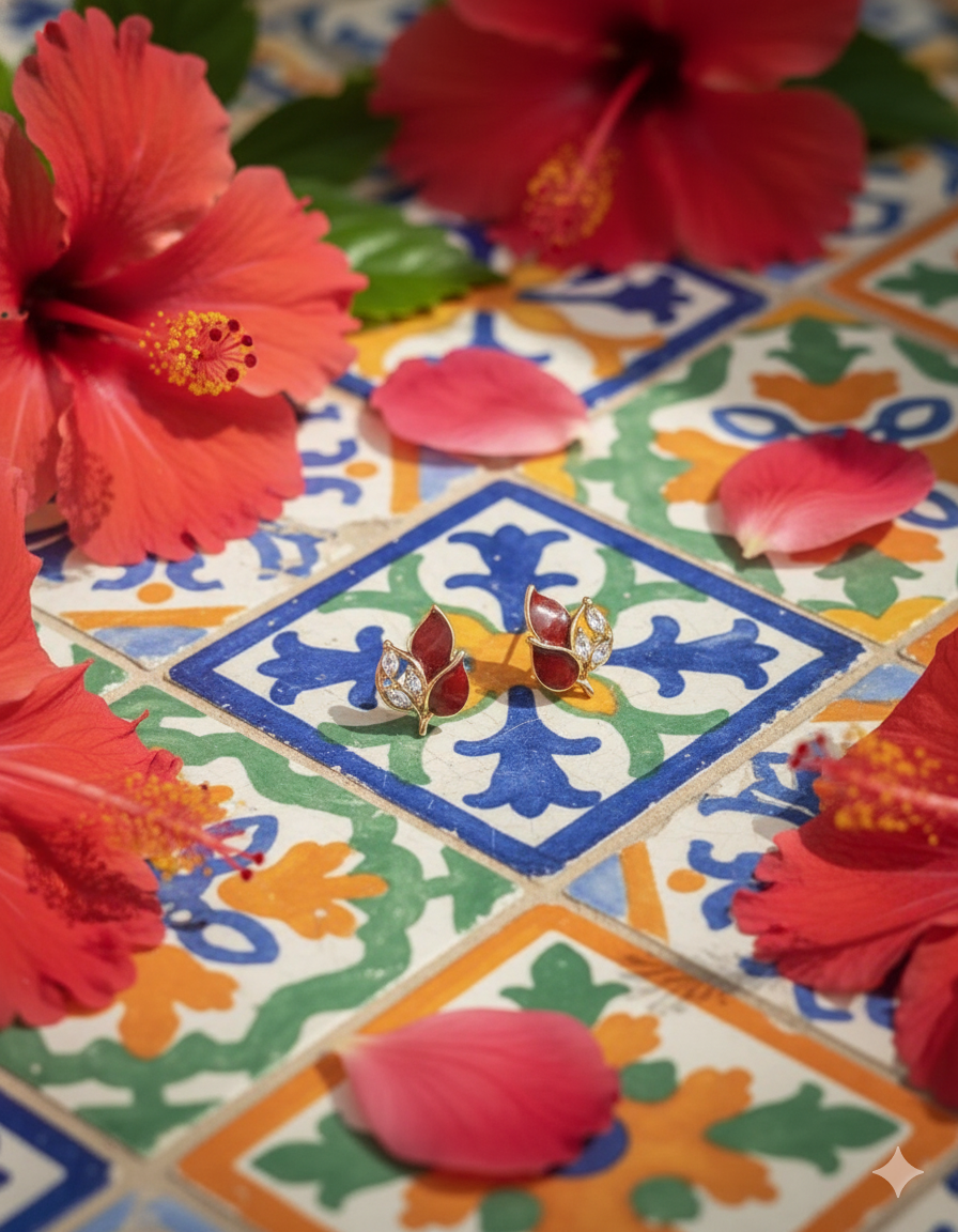 Blush Petal Studs Earring