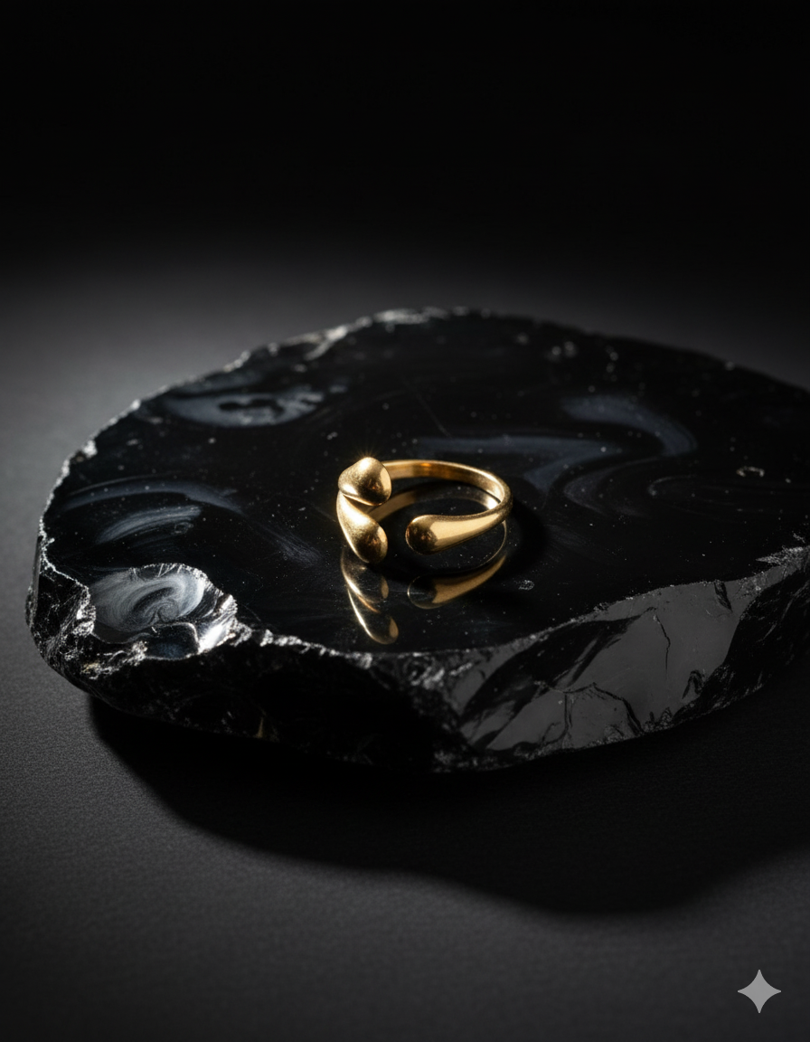 Golden Stainless Steel Ring