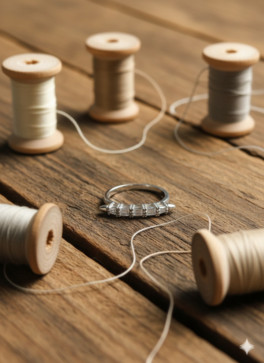 Five Stone Diamond Silver Ring