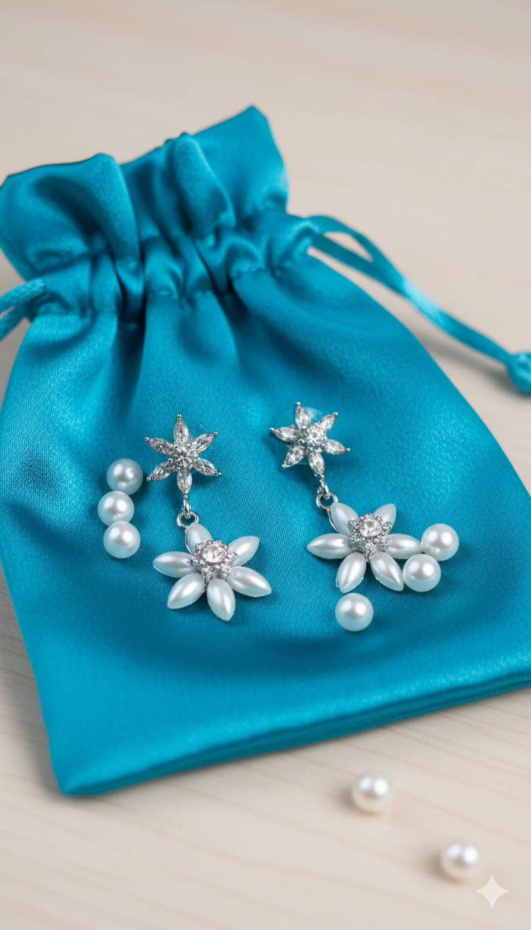 Diamond Pearl Earring