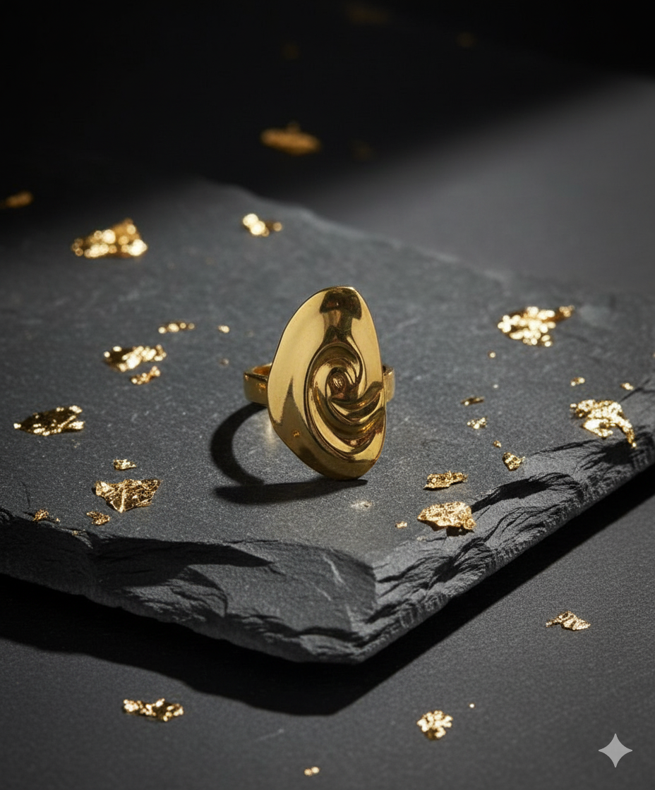 Golden Stainless Steel Ring