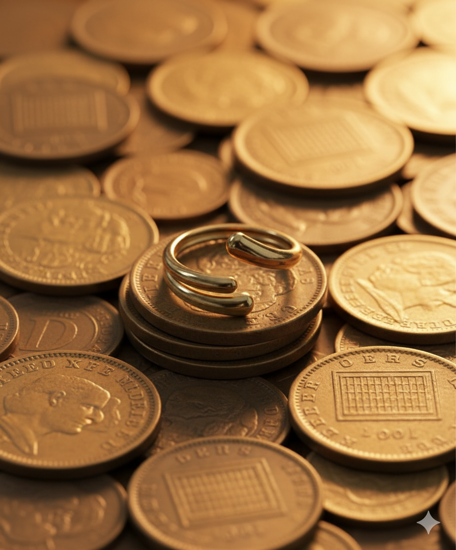 Golden Stainless Steel Ring