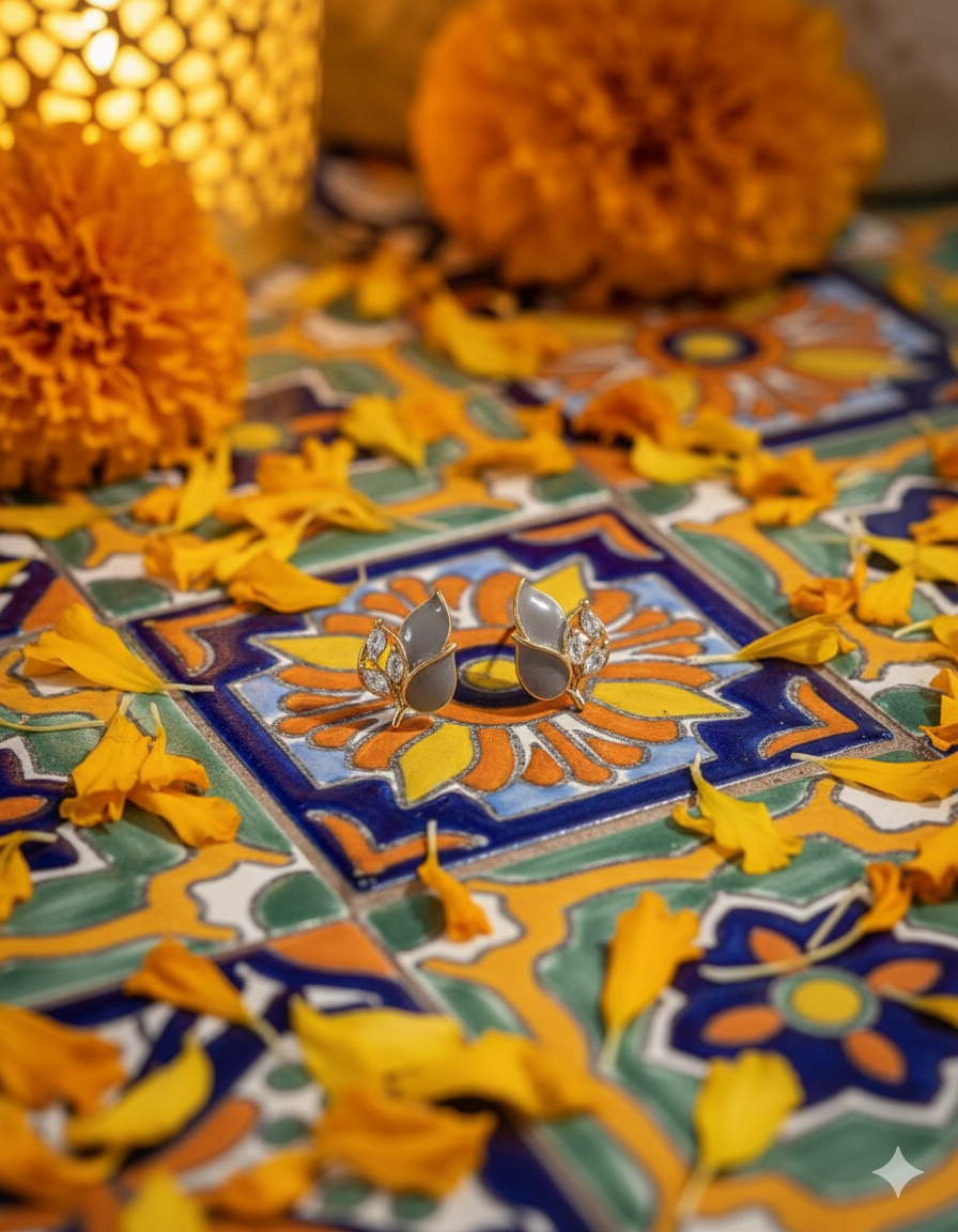 Blush Petal Studs Earring