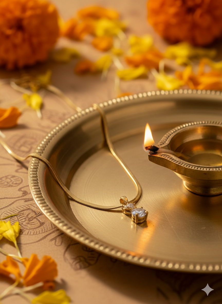 Golden Plain Kitten Chain