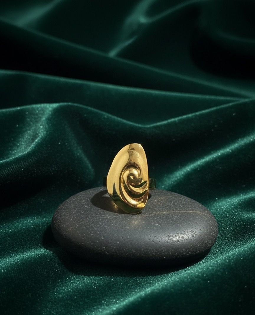 Golden Stainless Steel Ring